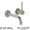 Cifial 32406MI-X20 U PVD X20 2 Hole Wall Basin Mixer Tap Right Side Spare Parts